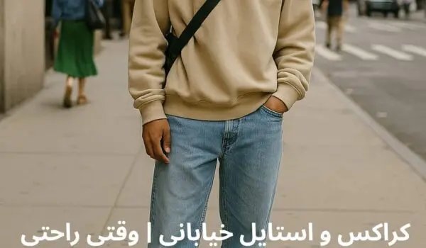 استایل خیابانی با شلوار جین گشاد، هودی اورسایز و کراکس رنگی