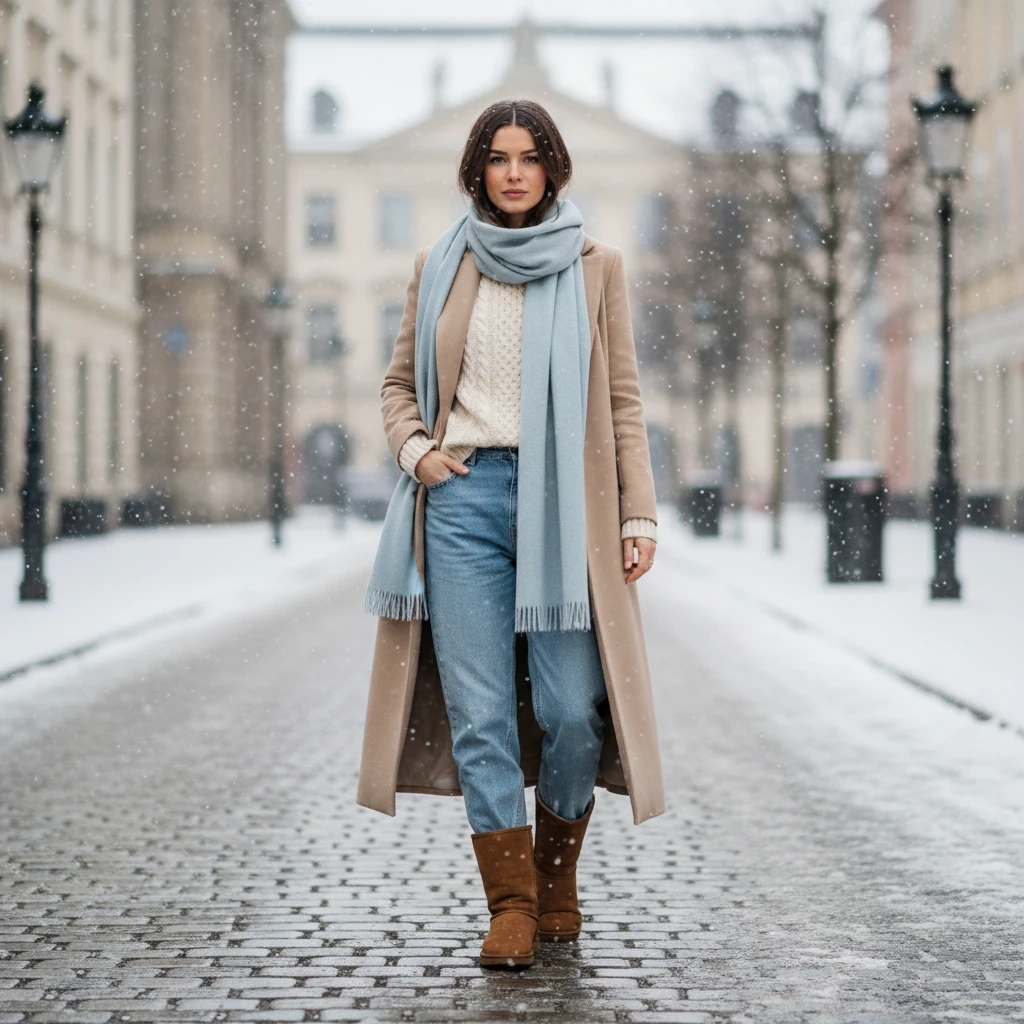 استایل زمستانی با بوت آگ